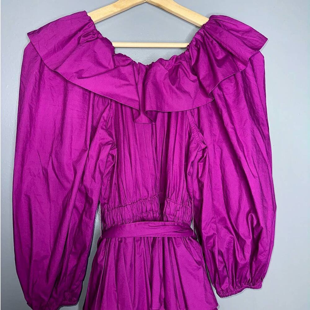 Ulla Johnson Giselle Tiered Mini Dress in Orchid Long Sleeve Size 00/XS Purple - Picture 12 of 13